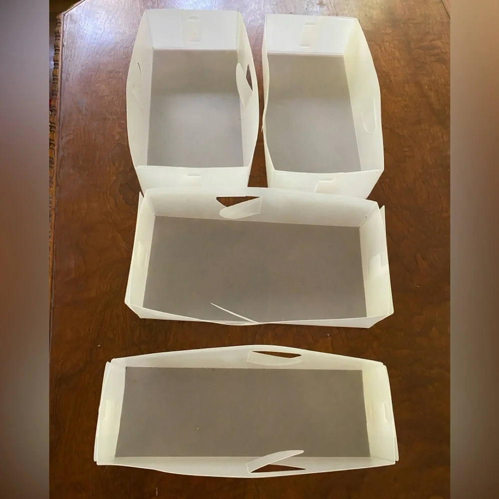 Drawer organizers folding Set of 4 Sock Storage Boxes clear opaque